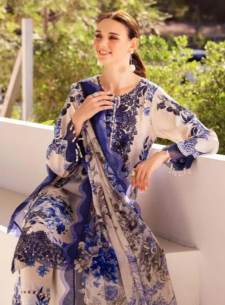 Shree Mariya B Flora Vol 3 Chiffon Dupatta Pakistani Salwar Suits Exporters In India